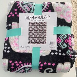Warm & Snuggly 50x60 Elephant Throw Blanket